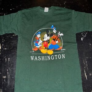 Vintage Single Stitch, DISNEY MICKEY MOUSE GOOFY DONALD DUCK T-Shirt Size L